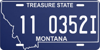 MT license plate 110352I