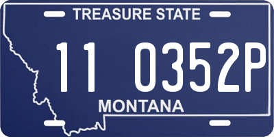 MT license plate 110352P