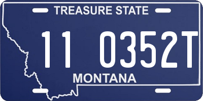 MT license plate 110352T