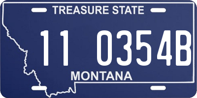 MT license plate 110354B