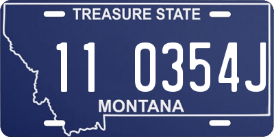 MT license plate 110354J