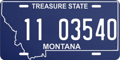 MT license plate 110354O