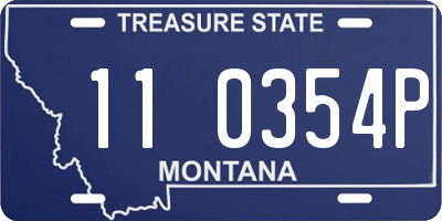 MT license plate 110354P
