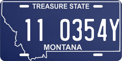 MT license plate 110354Y