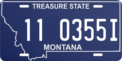 MT license plate 110355I