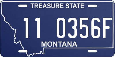 MT license plate 110356F