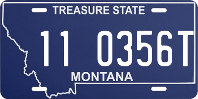 MT license plate 110356T