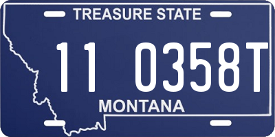 MT license plate 110358T