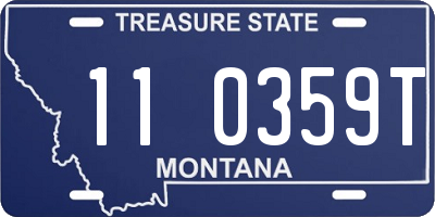 MT license plate 110359T