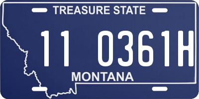 MT license plate 110361H