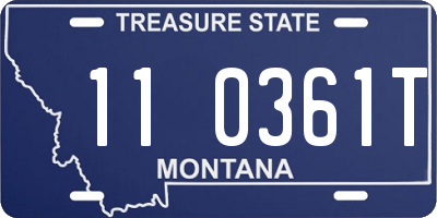 MT license plate 110361T
