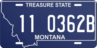 MT license plate 110362B