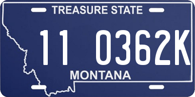 MT license plate 110362K