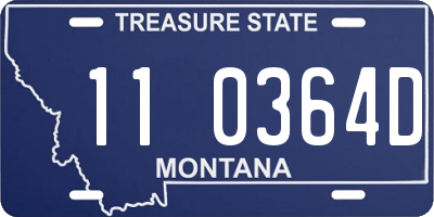 MT license plate 110364D