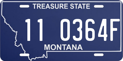 MT license plate 110364F