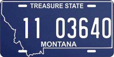 MT license plate 110364O