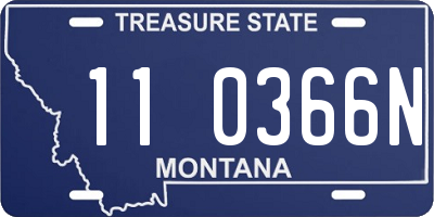 MT license plate 110366N