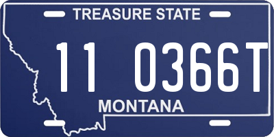 MT license plate 110366T