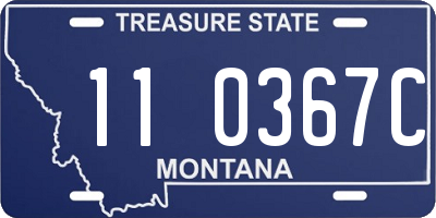 MT license plate 110367C