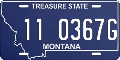 MT license plate 110367G