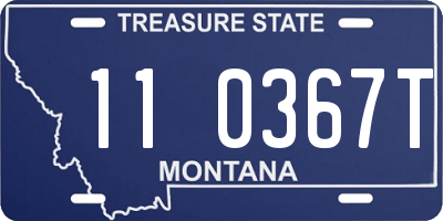MT license plate 110367T
