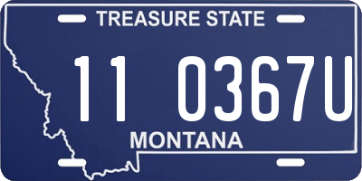 MT license plate 110367U