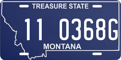 MT license plate 110368G