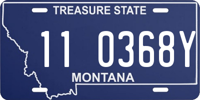 MT license plate 110368Y