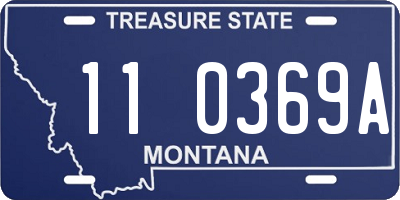 MT license plate 110369A