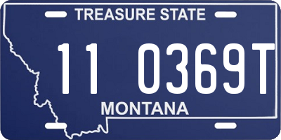 MT license plate 110369T