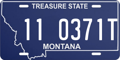 MT license plate 110371T