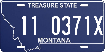 MT license plate 110371X