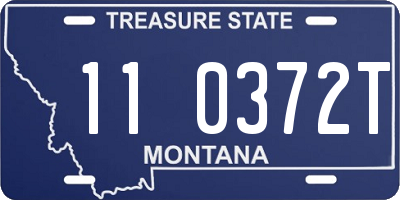 MT license plate 110372T