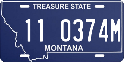 MT license plate 110374M