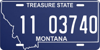 MT license plate 110374O