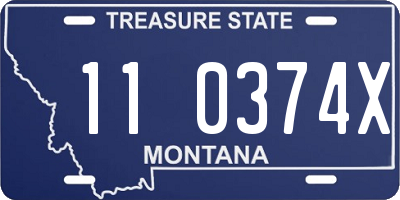 MT license plate 110374X