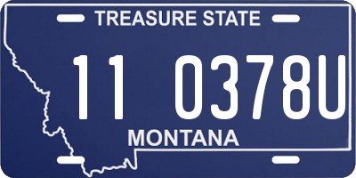 MT license plate 110378U