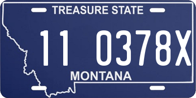 MT license plate 110378X