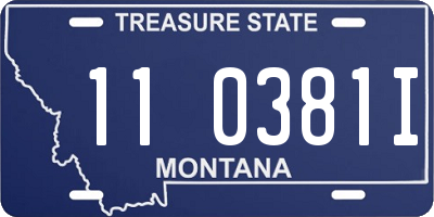 MT license plate 110381I