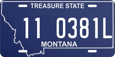 MT license plate 110381L