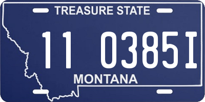 MT license plate 110385I