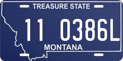 MT license plate 110386L