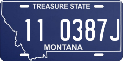 MT license plate 110387J