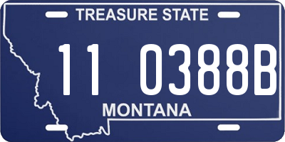 MT license plate 110388B