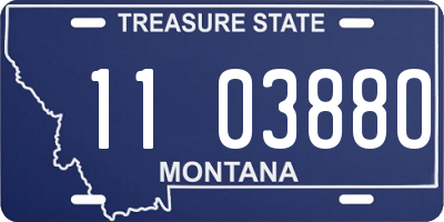 MT license plate 110388O