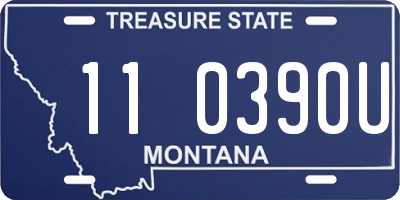 MT license plate 110390U