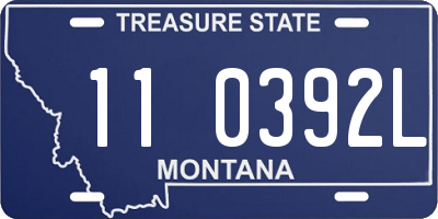 MT license plate 110392L