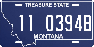 MT license plate 110394B