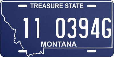 MT license plate 110394G