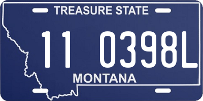 MT license plate 110398L